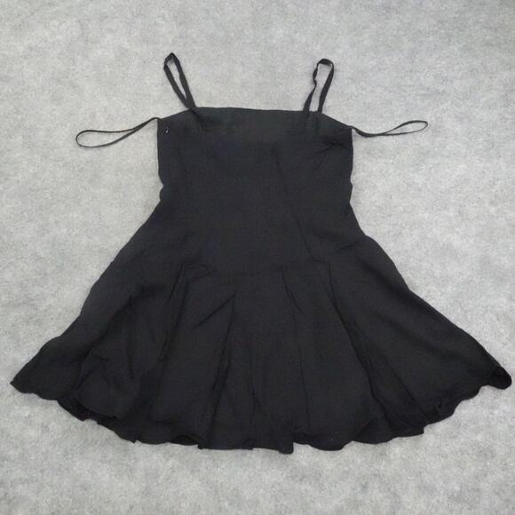 Polo Ralph Lauren Dress Womens 10 Lined Spaghetti Strap Black Wool Blend Flowy B - Picture 11 of 12